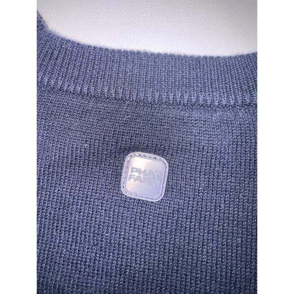 Vintage Men's Phat Farm Sweater Blue/Yellow No Tag See Measurements - Picture 4 of 7